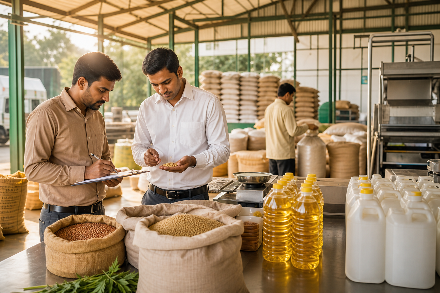 Quality inspection and packing area for agro products