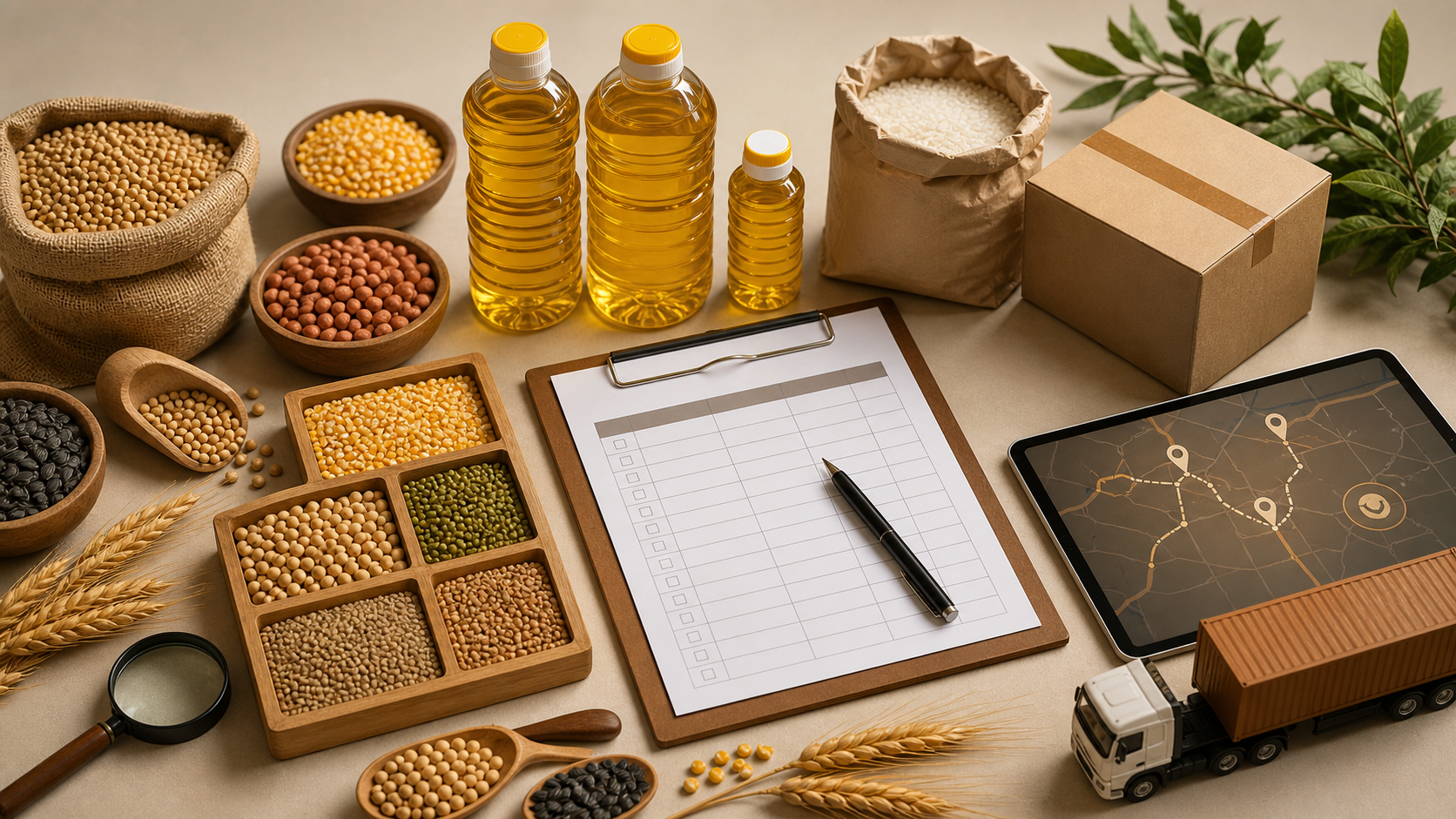 Agro sourcing and supply chain coordination materials